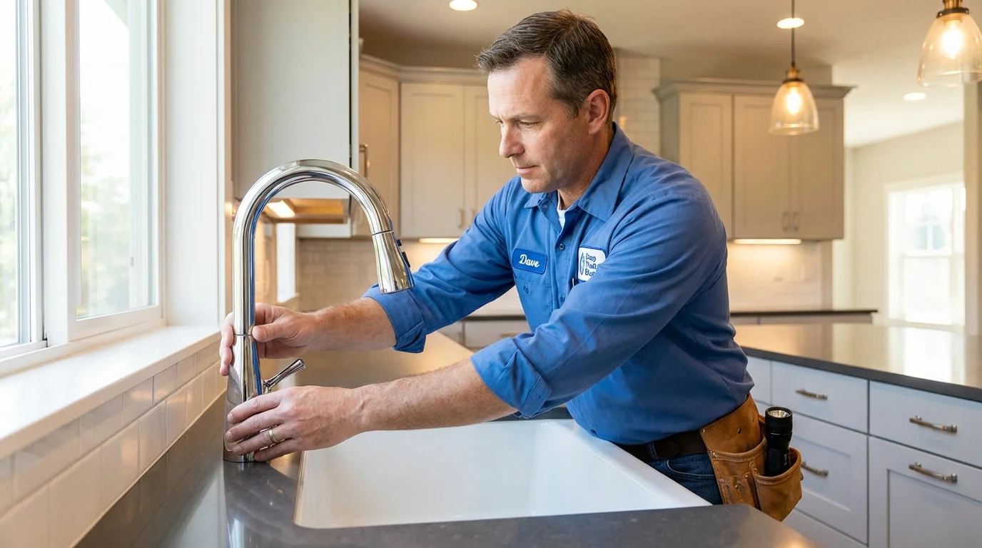 Kitchen faucet installation by Johns Plumbing LLC in Crescent